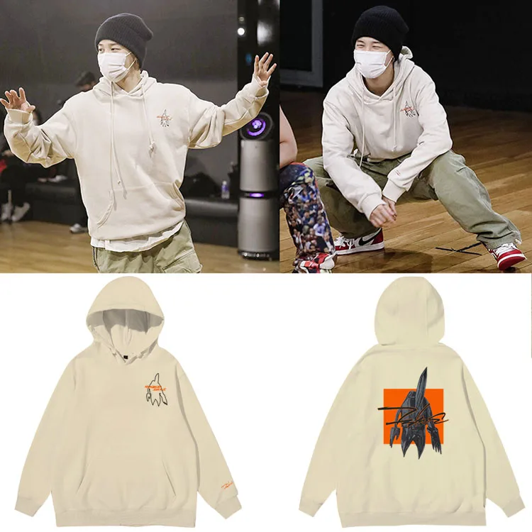 

Толстовка Bulletproof JIMIN Fce с подкладкой, свободного кроя, из чистого хлопка, для весны, осени и зимы, молодежная, повседневная, с принтом
