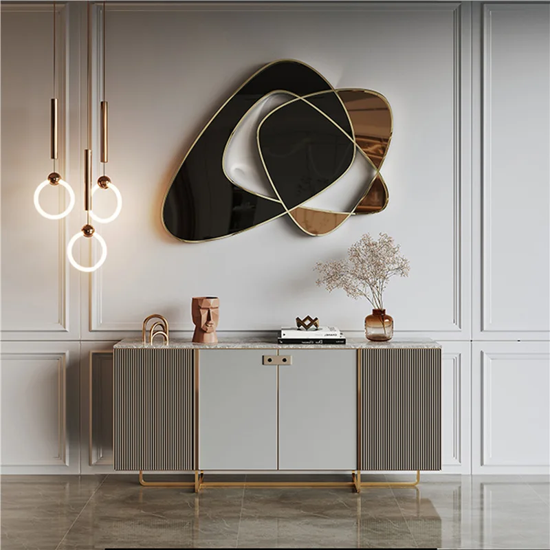 Light luxury metal bedroom wall decoration, sofa background wall hanging, Italian high-end restaurant wall decoration ZY033SF