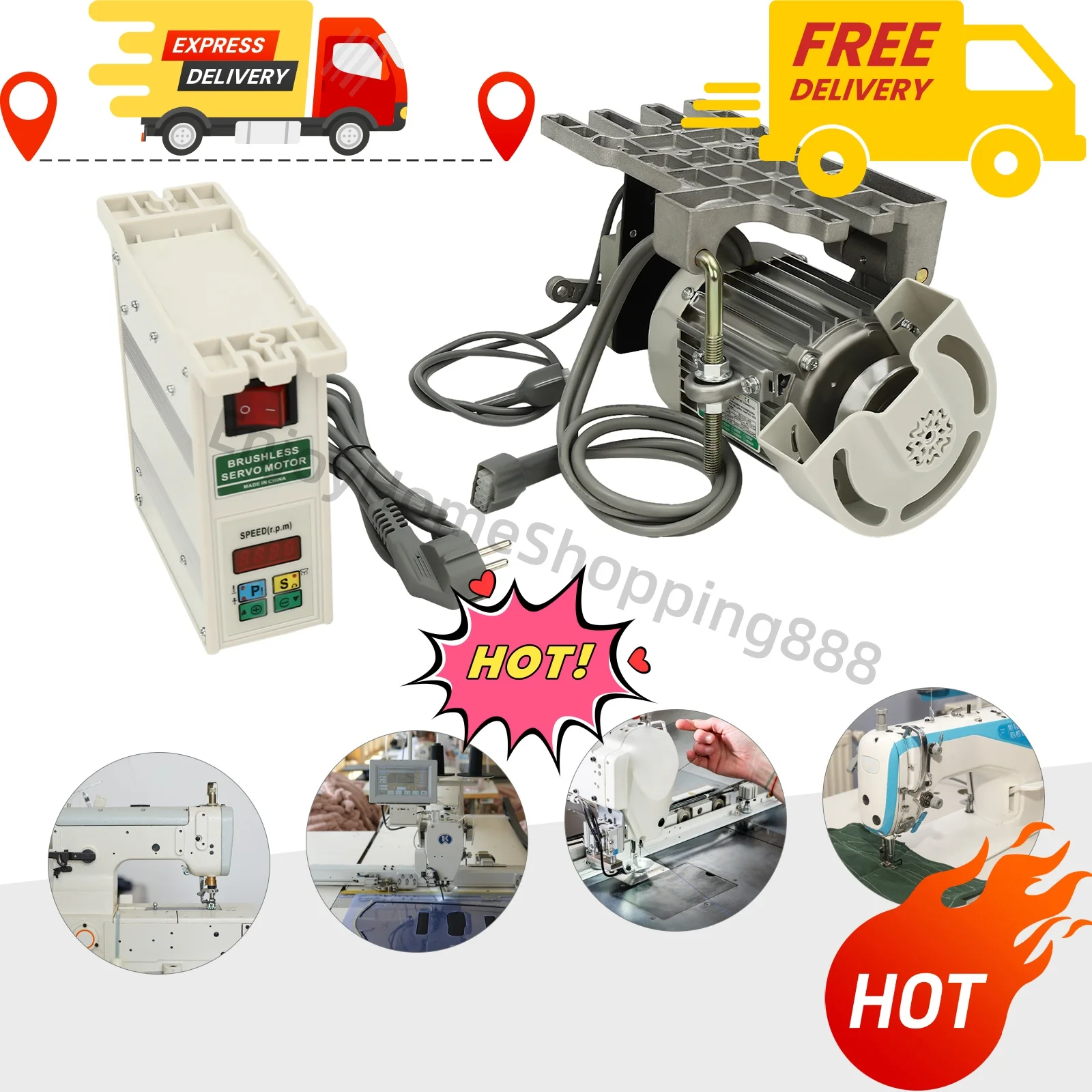 

600W Brushless Sewing Machine Servo Motor Split for industrial sewing with a speed adjustment range of 500-4500rpm