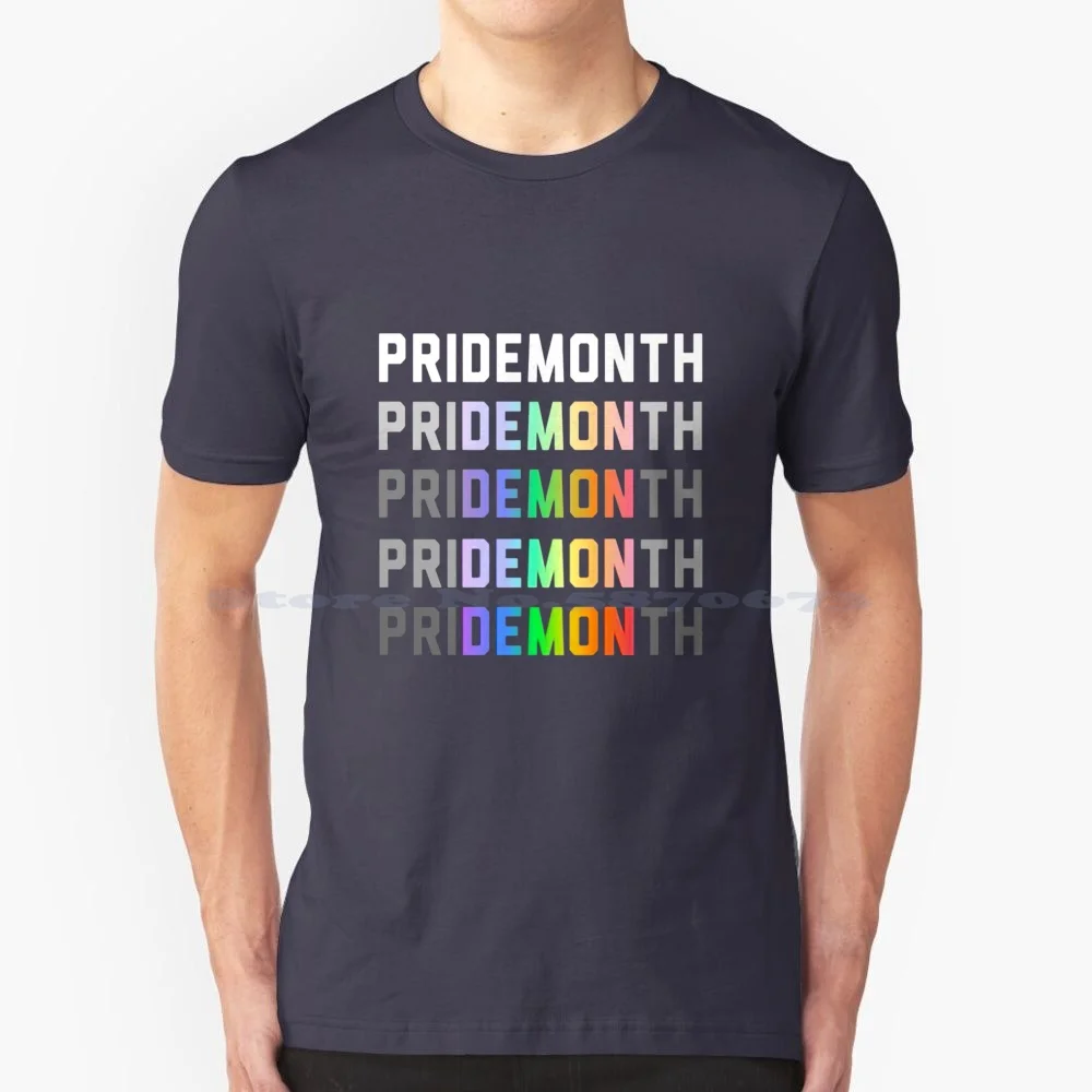 

Pridemonth Pridemonth Pridemonth Pridemonth Pridemonth T Shirt 100% Cotton Tee Queer Rainbow Lesbian Demon Lgbtqia Homosexual