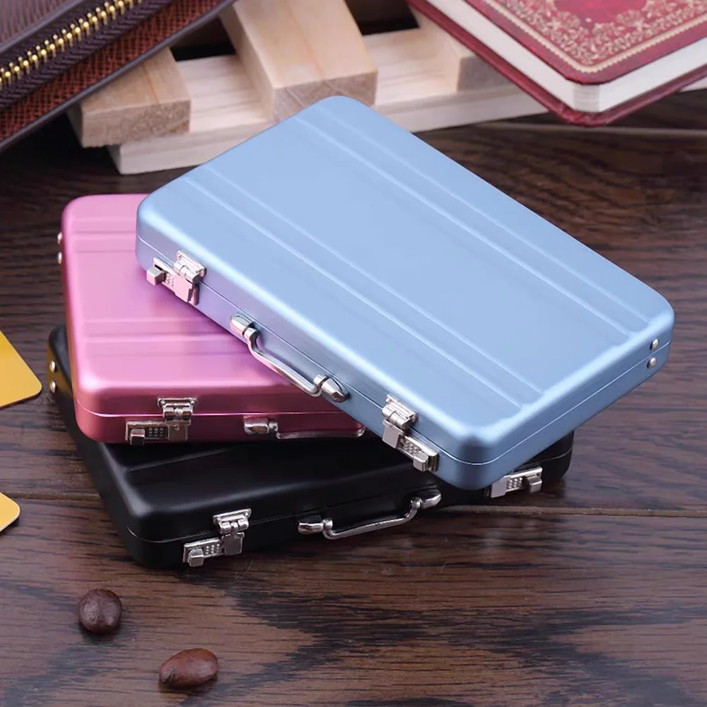 Chzimade Mini Openable Suitcase Trunk Password Box Miniatures Dolls Furniture Model Toys for Dollhouse Aceessories Kids Gift