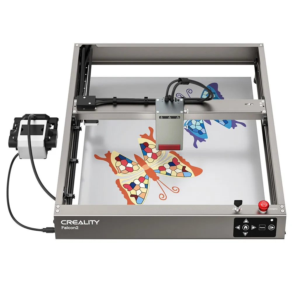 Creality Falcon2 40W Laser Engraver Air Assist Lens Monitoring 25000mm/min DIY Colorful Cutting Machine 400mm*415mm Air Assist