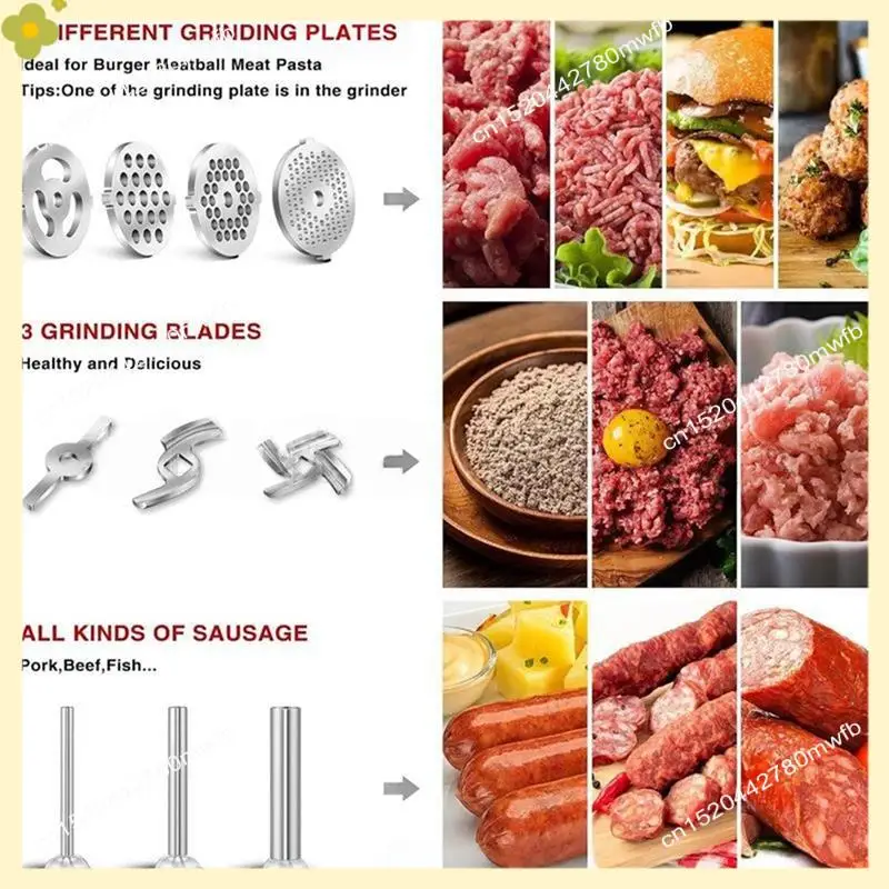 LDHL Meat Grinder Attachment For Kitchenaid Stand Mixer Stainless Steel Meat Grinder Accessory Knife Net Blade Combination