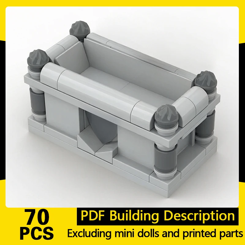 Medieval Castle Model MOC Building Bricks Small Stone Tomb Modular Technology Gifts Holiday Assemble Children Toys Suit
