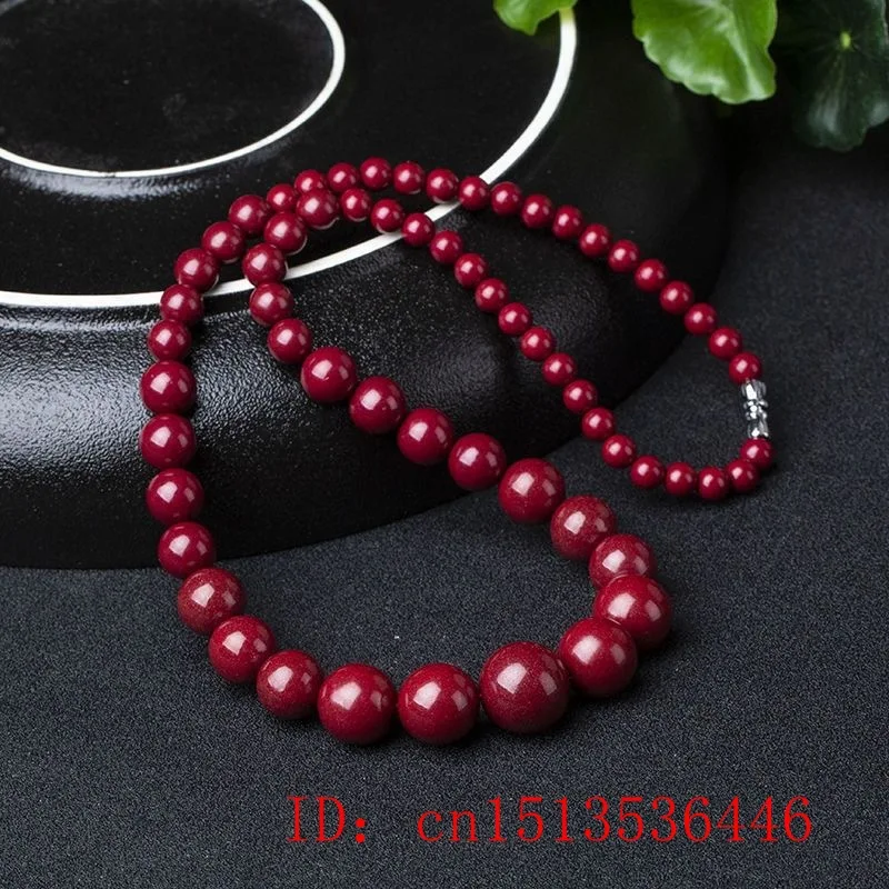 Natural Red Jade Beads Cinnabar Tower Chain Necklace Jadeite Jewelry Fashion Charm Accessories Lucky Amulet Gifts Women Her Men