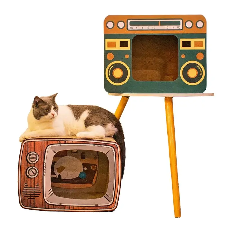 Double-Layer Cat Scratching Board, Multi-Cat Vertical Scratcher, Wear-Resistant Cat Nest, No Crumbs Cat House