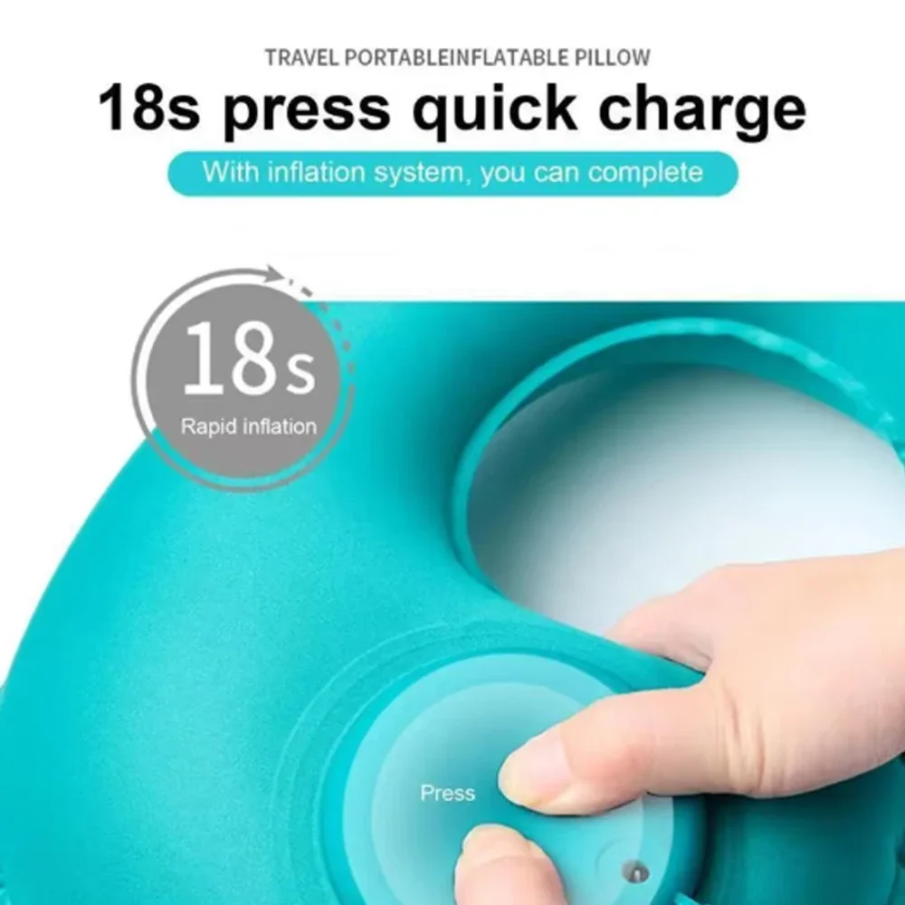 Inflatable Portable Neck Pillow That Can Be Stored And Self Filled Suitable For Outdoor Travel Business Trips U-shaped Pillow