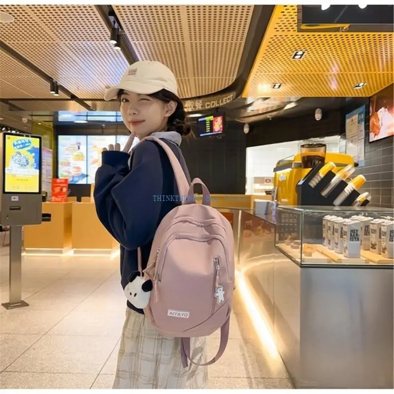 340D Backpack for Girl Versatile Rucksack Double Strap Shoulder Bag Travel Daypack