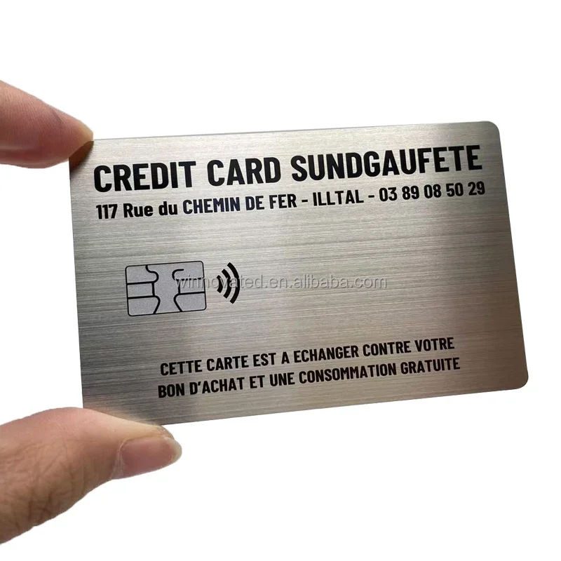 

High Hardness Light Weight Custom Printing TC4 Titanium Business Card