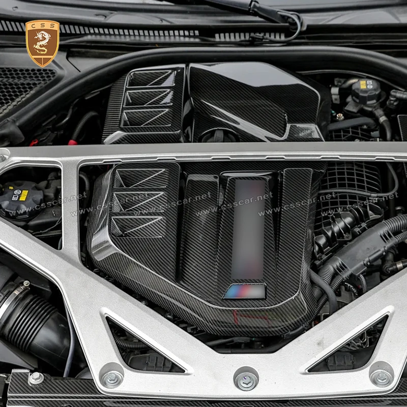 Dry Carbon Automobile engine compartment Interiors for BMW M2 M3 M4 G87 G80 G82 G83 OEM General Front Hood Engine Bay Trims