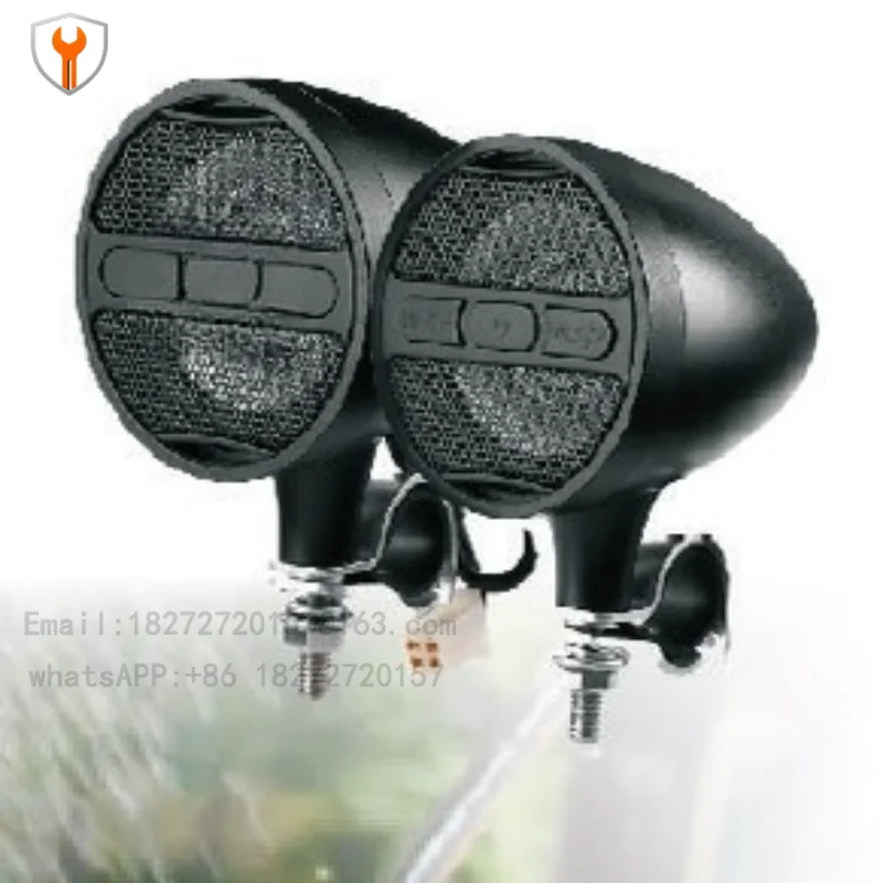 Waterproof 12V Bluetooth Motorcycle Speaker All-Metal Handlebar Audio MP3 Player for Motorbike Electric Scooter