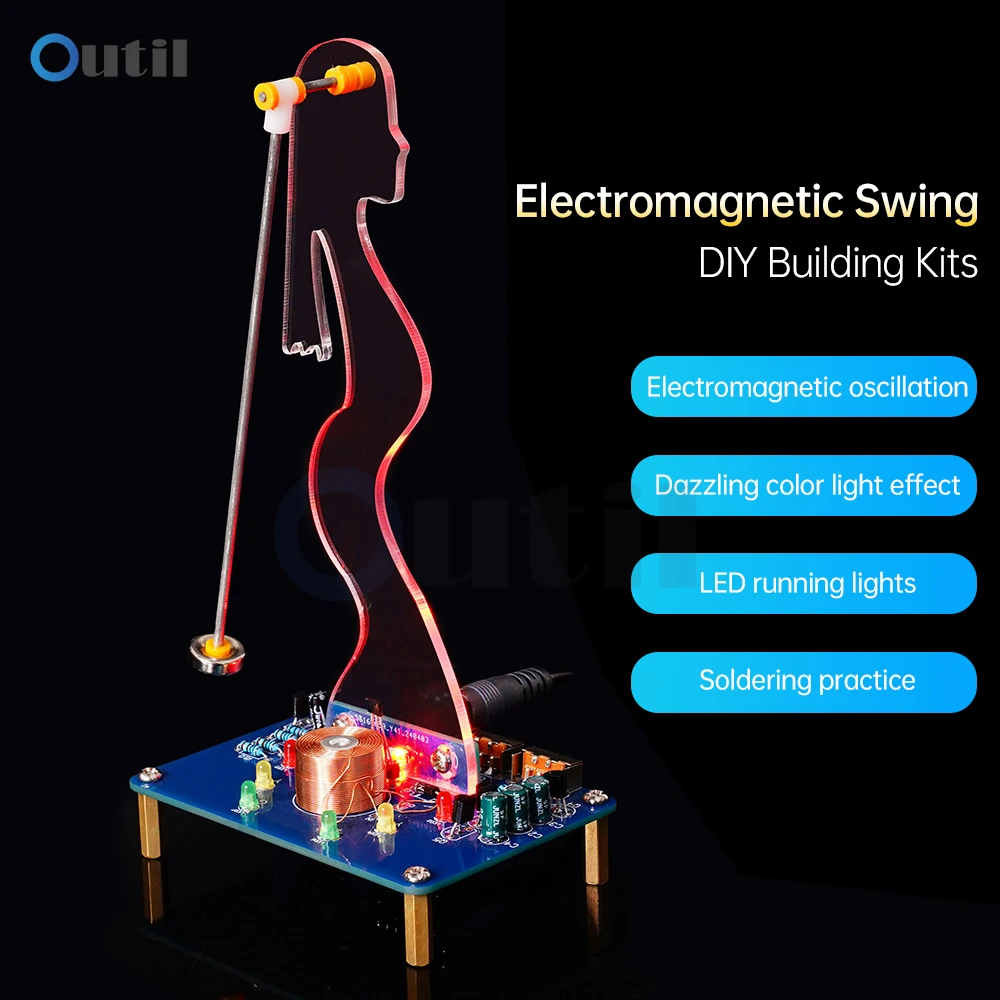 

DC5V electronic swing kits circuit production DIY electromagnetic swing experimental welding kit loose parts