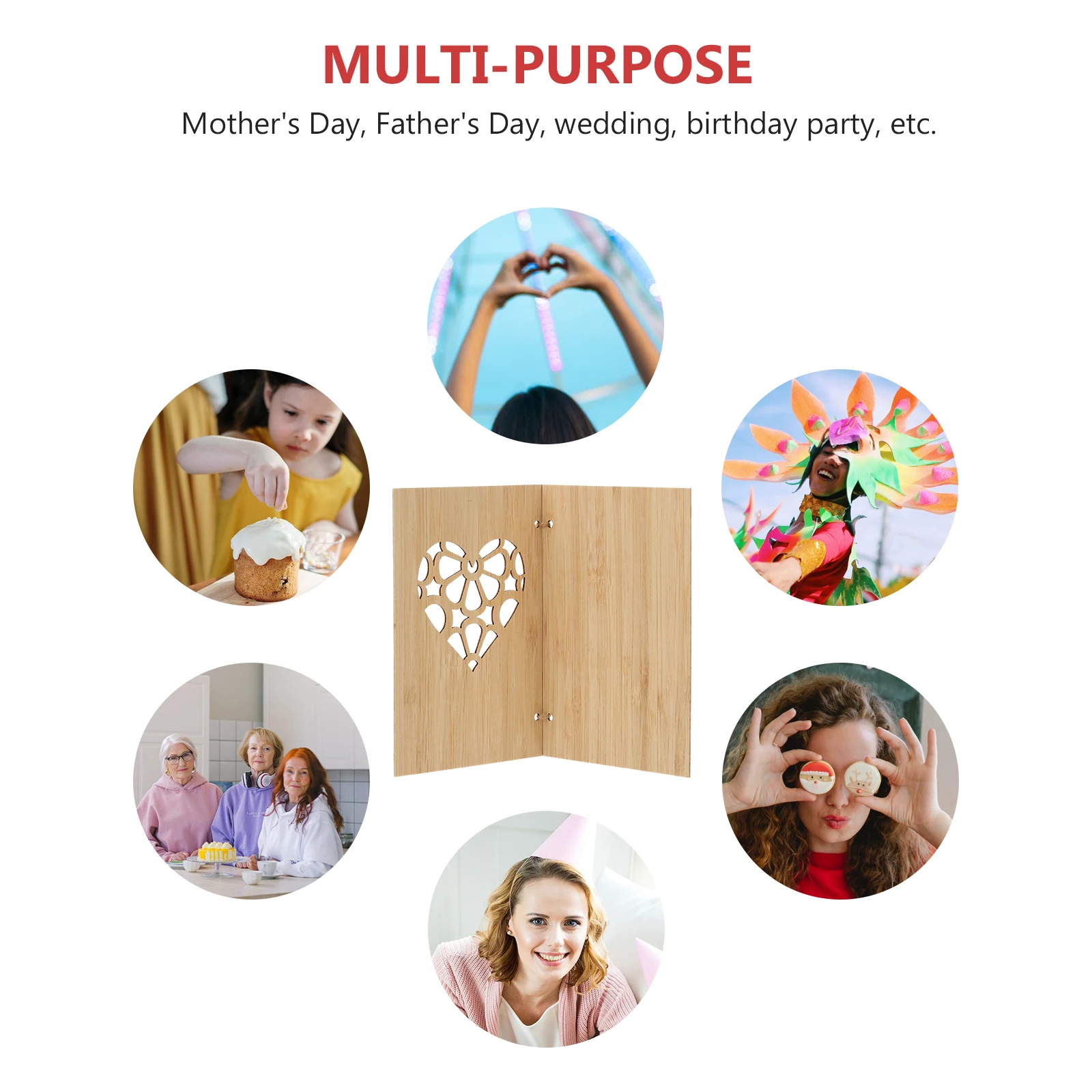 

1pc Creative Thank You Greeting Birthday Message Eco-Friendly Party Invitation Gift Card Decor Small Message Card