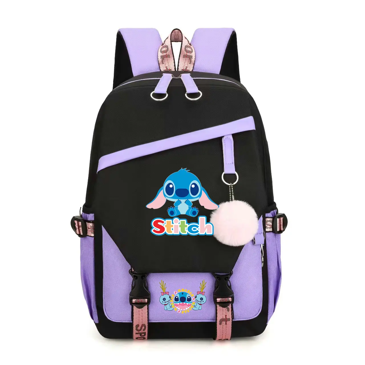 MINISO Stitch plecak dla dzieci Cartoon Stitch drukuj piórnik do przedszkola chłopiec dziewczyna torba na ramię tornister dla dzieci prezent