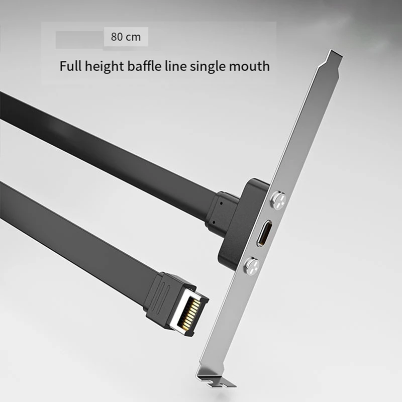USB3.1 Baffle Cable 19PIN/TYPE-E to TYPE-C Front C Mother Chassis PCI Bit 10Gbps Short Flat Cable 30cm-A68X