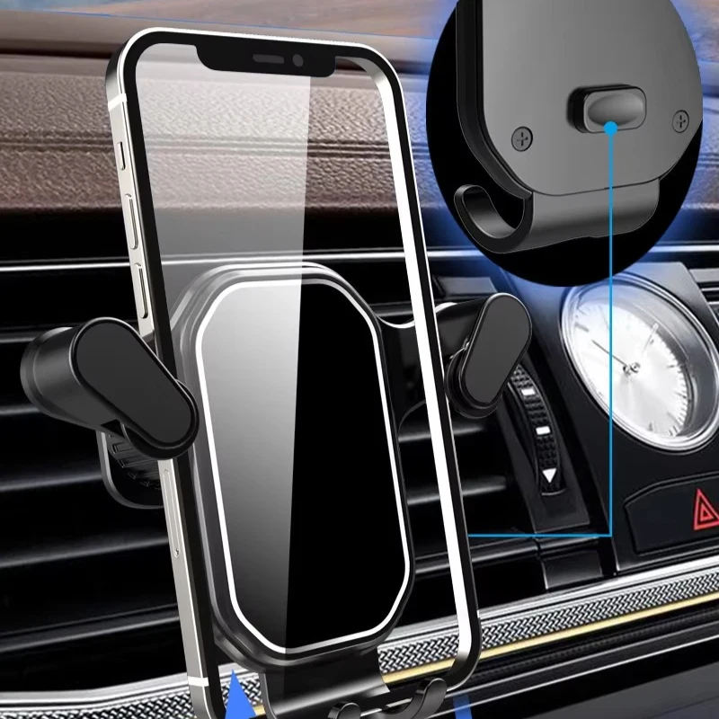 Premium Stable Universal Car Phone Holder Hook Air Vent Mount Extendable Arm Secure Navigation Car Accessory