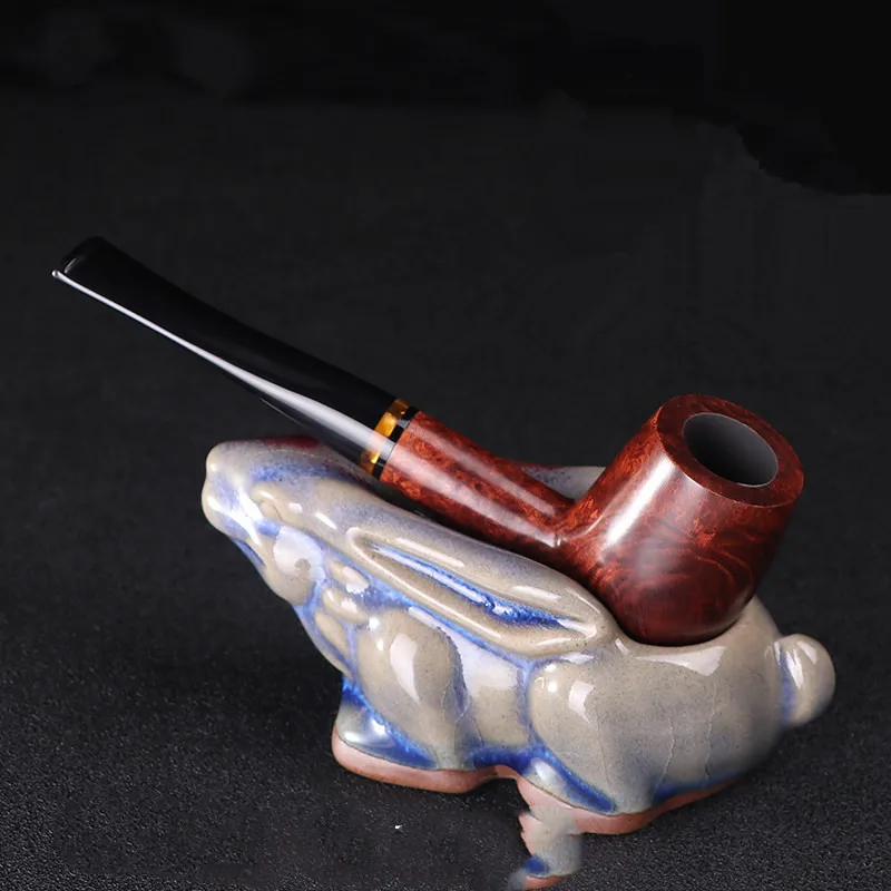 Handmade Classic Briar Tobacco Pipe Color Curved Mouthpieces Advanced Beginner Pipe black sandblasting Tobacco Smoking Pipe