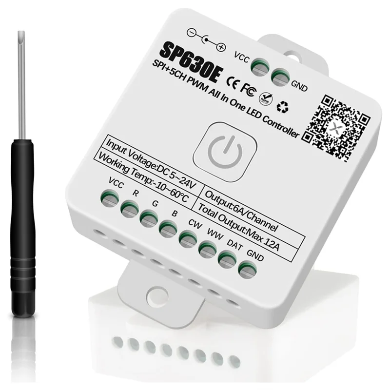 Bluetooth LEDストリップライトコントローラー,シングルカラーpwm cct,rgb,rgbw,rgbcct,spi ttl ic chip,sp630eをサポート