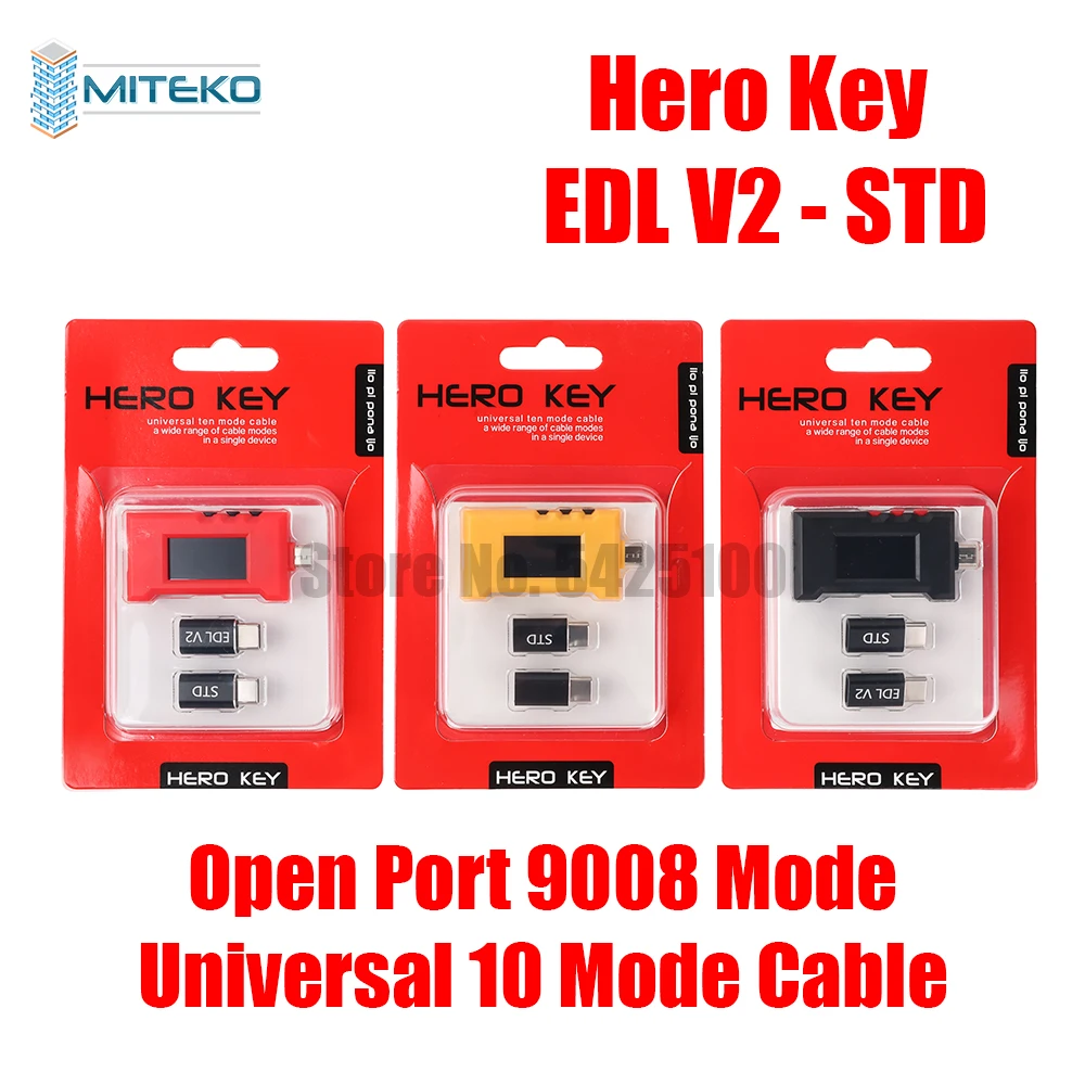 Kabel Hero Key EDL i Hydra EDL USB Harmony Połączenia modeli Obsługa telefonu Otwarty port Tryb 9008 Uniwersalny kabel 10 trybów