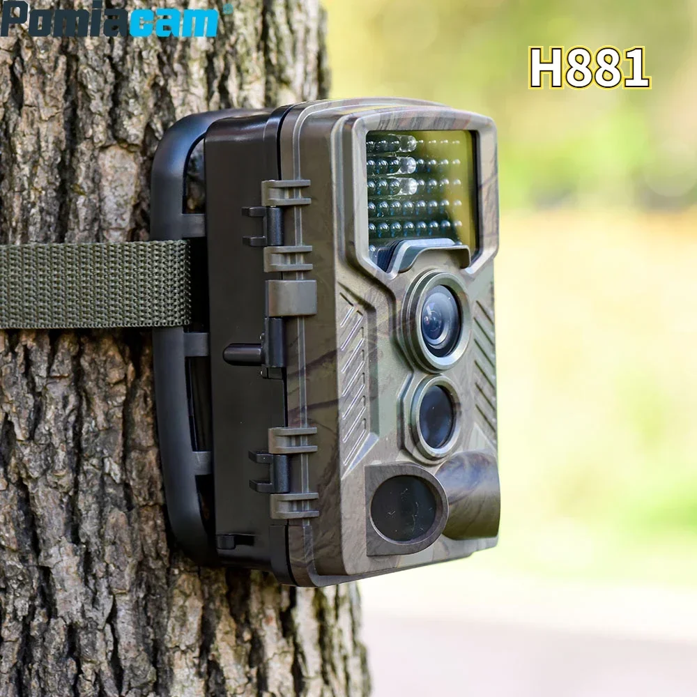 H881 Wildlife Trail Camera with Infrared Night Vision 1080P 16MP Photo Trap 2.4 inch LCD Display Waterproof for Outdoor Hunting