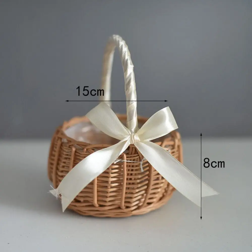 

Rattan Woven Flower Basket Multi-functional Home Decoration. Handmade Flower Basket Picnic Wicker Flower Basket
