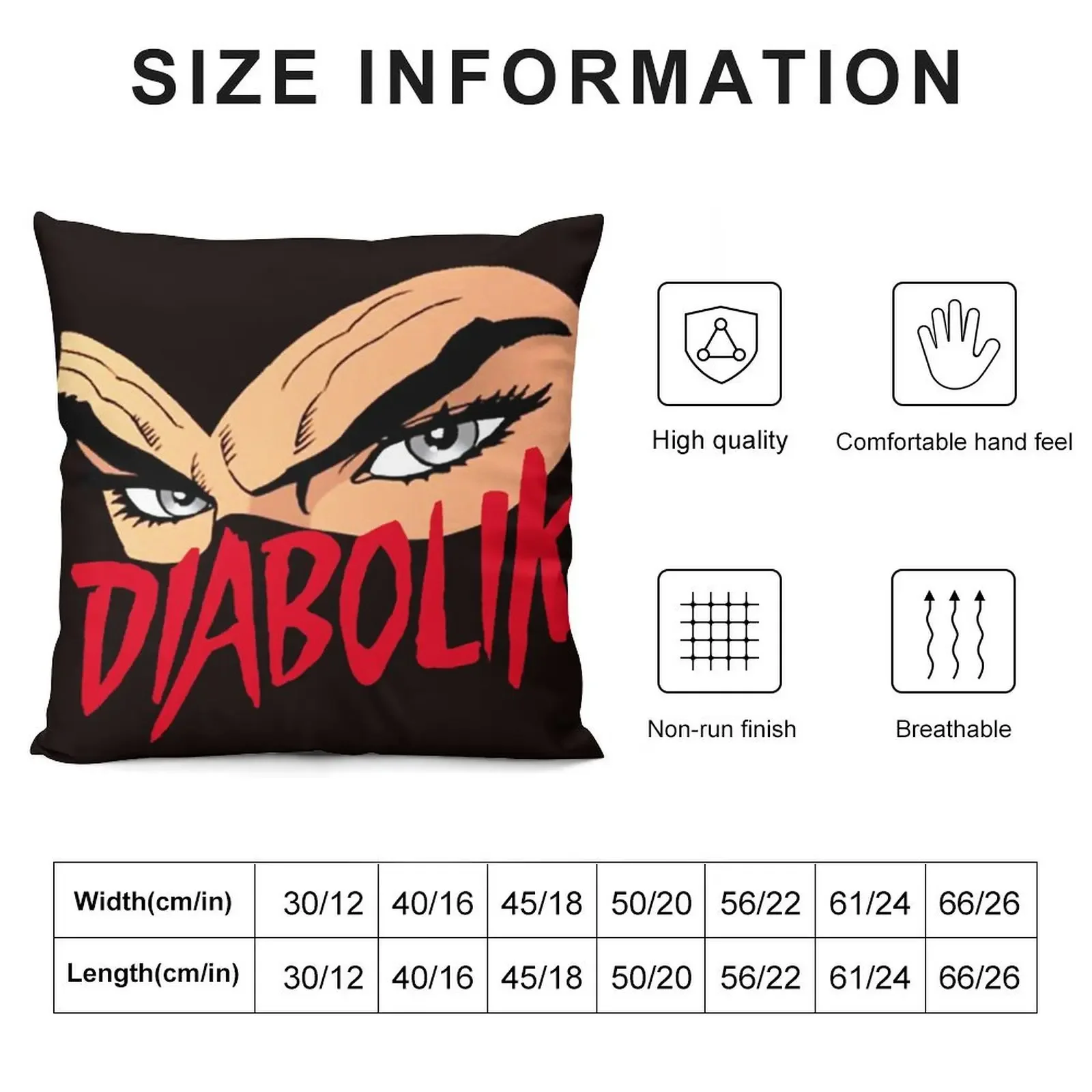 Diabolik Logo Classic T-Shirt Throw Pillow Cushion Cover Set Throw Pillow Covers pillow