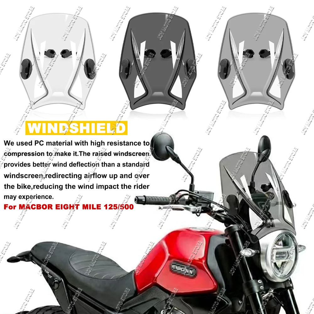 

Универсальное ветровое стекло/экран для мотоциклов Macbor Eight Mile 125/500