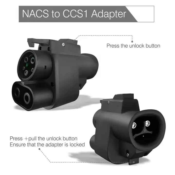 شاحن سريع تيار مستمر محول NACS إلى CCS1 تسلا إلى كومبو 1 EV CCS 1 محول شاحن كومبو محول لشاحن تسلا سوبر