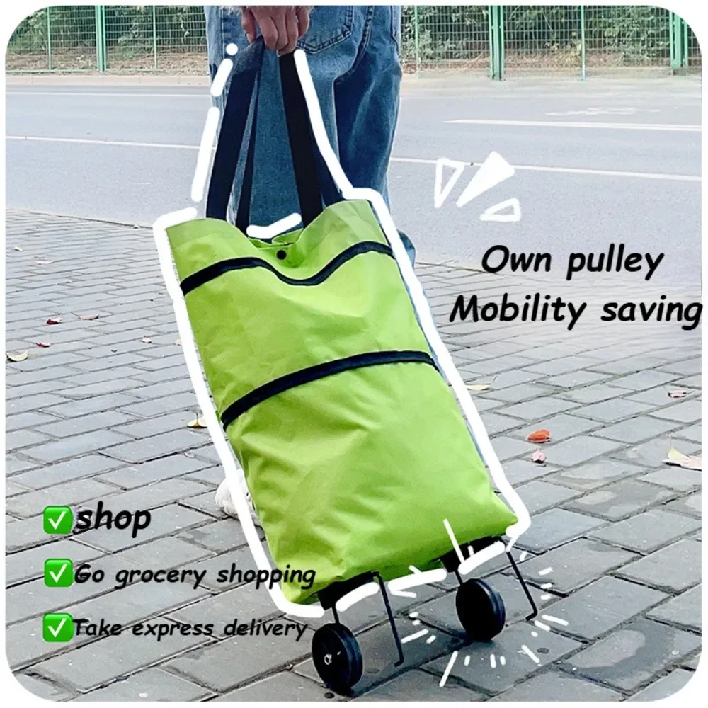 Home Utility Trolley Retractable Tug Bag Supermarket Shopping Bag Shopping Cart Folding Wheels Shopping Bag