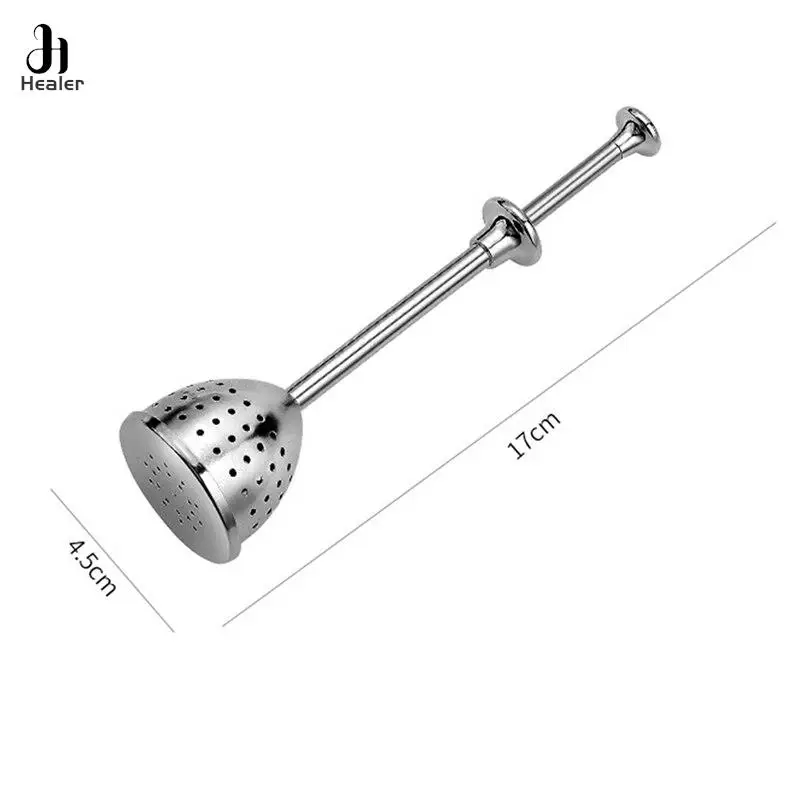 Tea Strainer Tea Ball Infuser Filter Stainless Steel Tea Infuser Mesh Reusable Retractable Tea Leak Tea Making Accessories