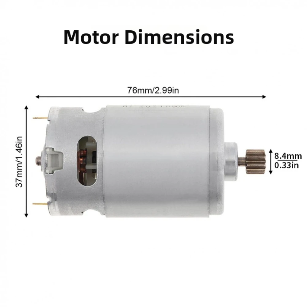 Alternative Energy Generator Multi-voltage 12 Teeth RS550 DC Motor High Torque Output Compact Design Easy Installation