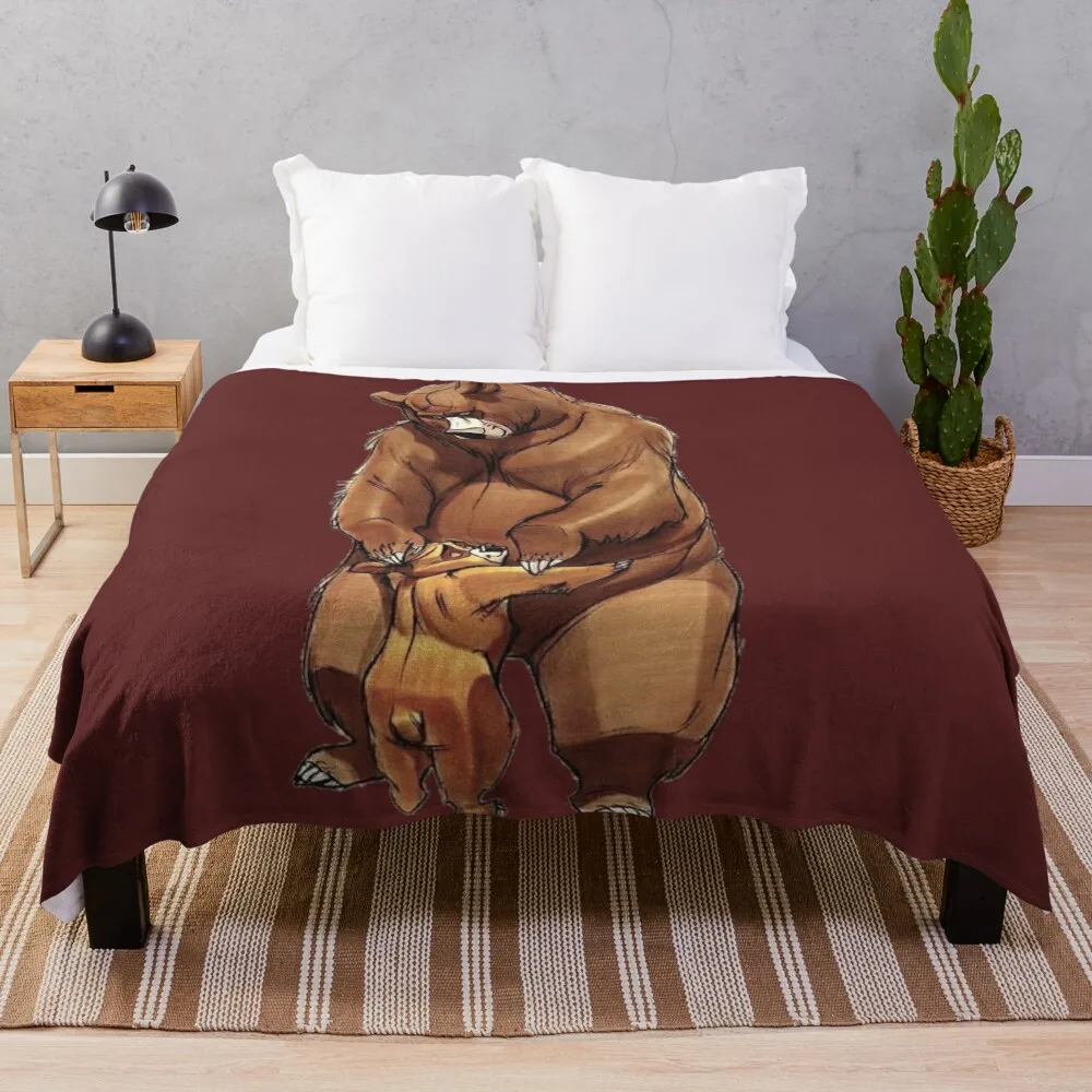 Grizzly Bear Throw Blanket cosplay anime Weighted Decorative Sofa Blankets