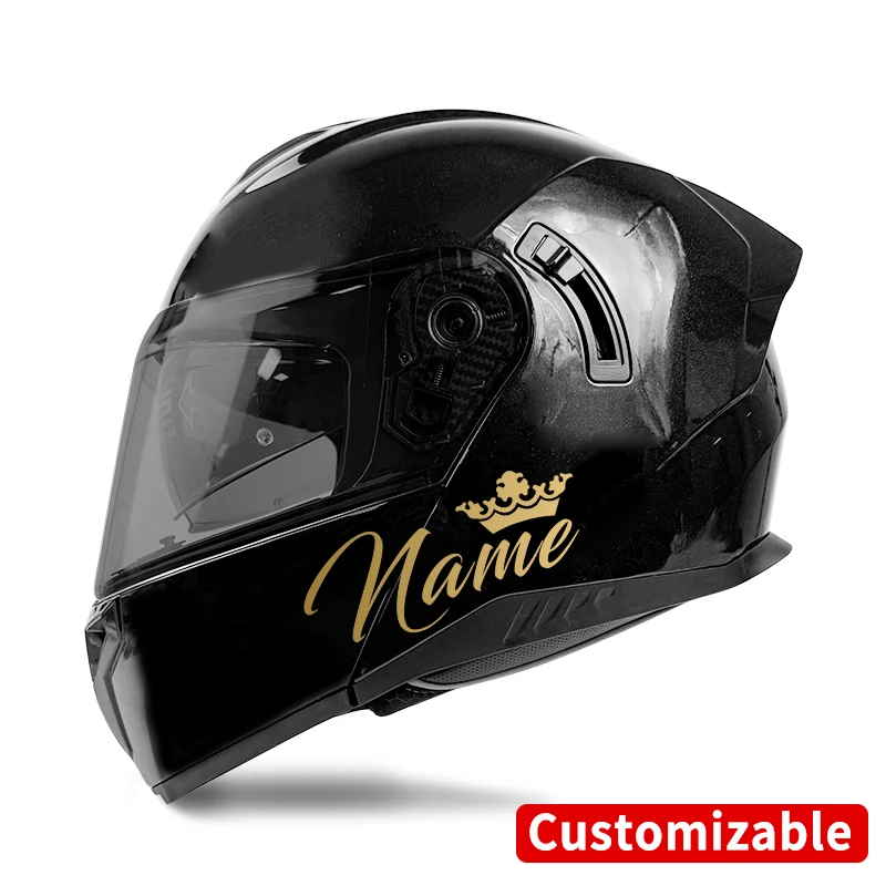 1PC Custom Your Name with Crown Personalized Motorcycle Sticker Self-Adhesive DIY Cup Car Waterproof Universal Vinyl Decals