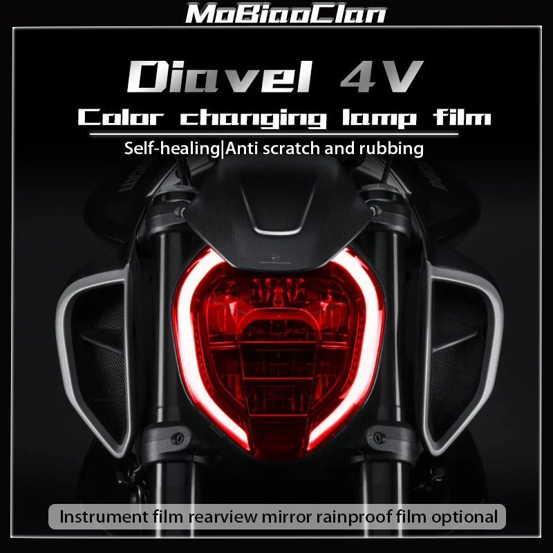 For Ducati Diavel V4 V 4 2023 Modification Instrument Film Lamp Film Headlight Transparent Protection Film Accessories