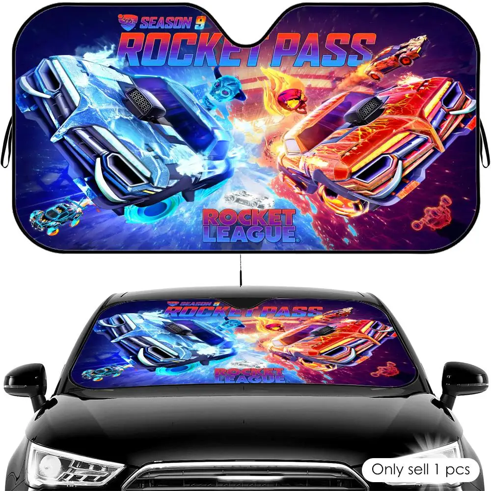 R-rocket League Sun Visor Car Windshield Sun Shade UV Protection Heat Insulation Cover Universal  Sun Protector