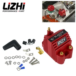 LIZHI- PQY Universal Blaster SS 12V Coil High Output External Male E-Core Ignition Coil With Accessories Square Epoxy LZ-EIC00-K