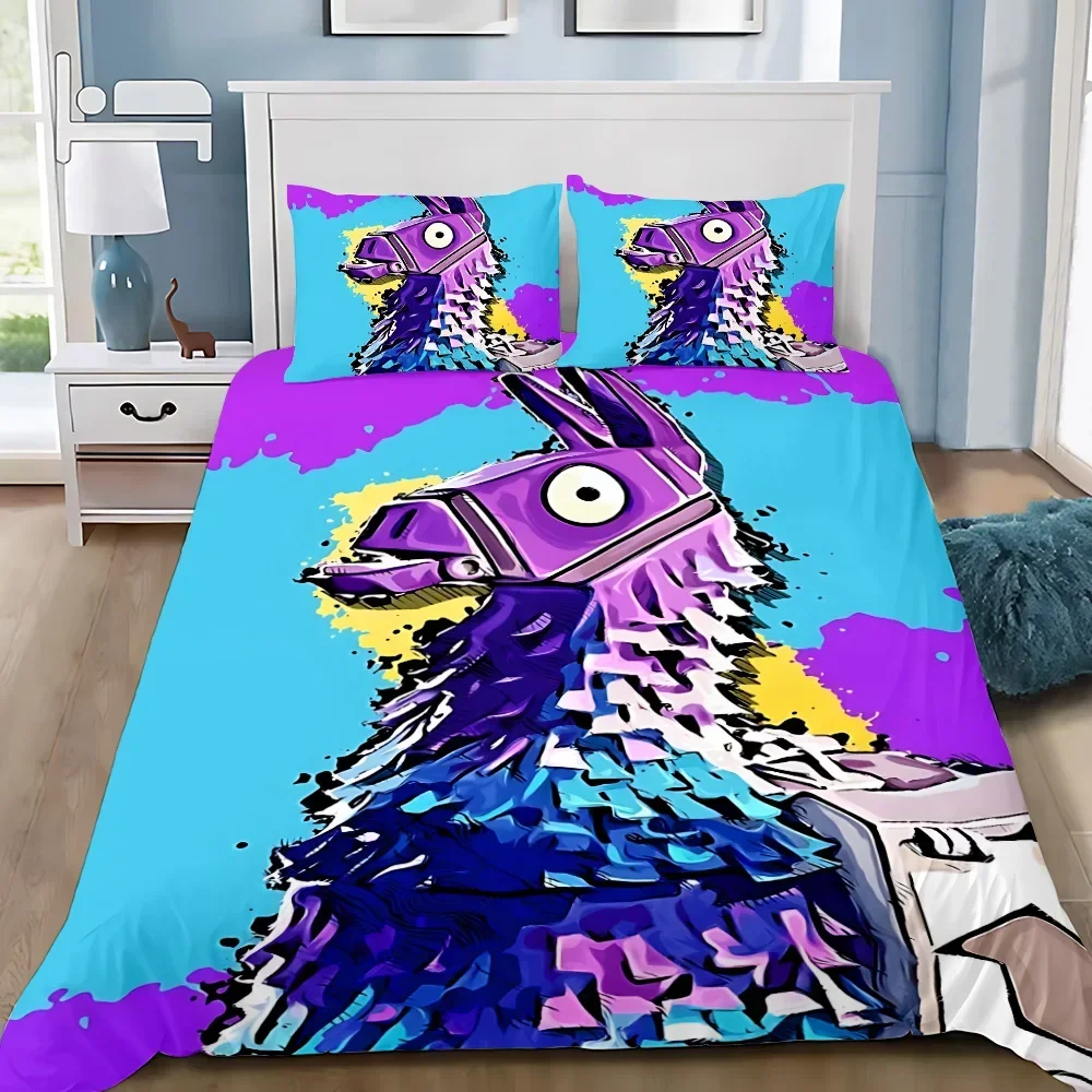 Duvet Cover Pillowcase Bedding Set Hot Game Design-F-FORTNITES Adult Boy Girl Bedroom Decoration Children Gift Single Double