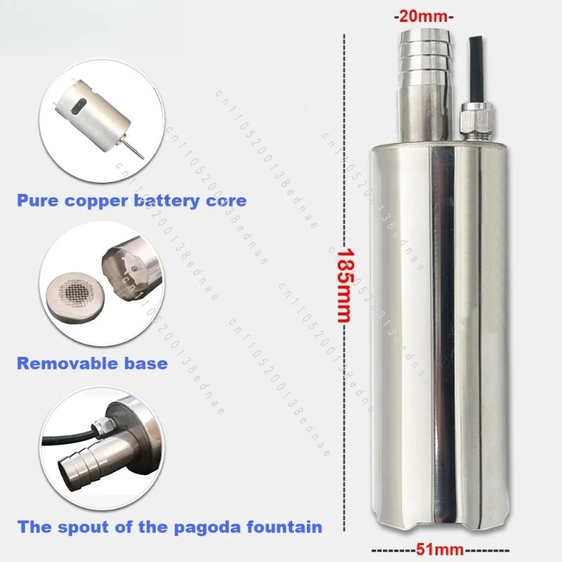 12V/24V 130W Portable DC Submersible Electric Pump for Fuel Delivery Water Sewage Suction Transfer Electric Pump 60L/Min