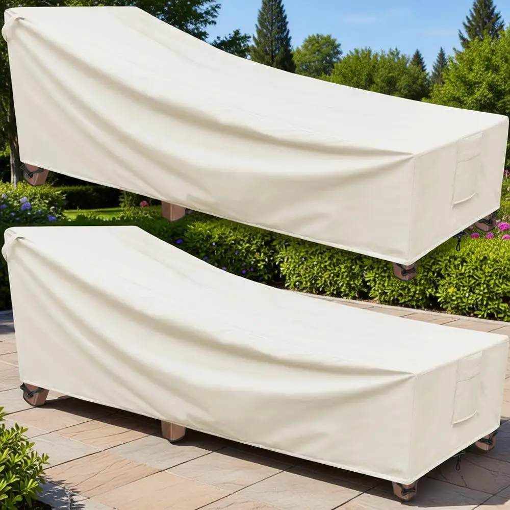 

Водонепроницаемый чехол для шезлонга, полиэстер 600D, устойчивый к УФ-излучению и разрывам, бежевый, 80Д x 30Ш x 27В см