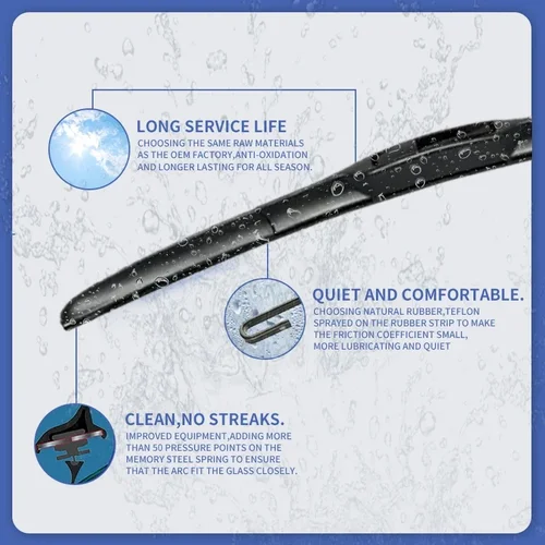 Imagen 2 del producto Para Mazda 3 Axela BM BN BY 2014 2015 2016 2017 2018 limpiaparabrisas delantero de coche cepillos de parabrisas J gancho brazos Accesorios