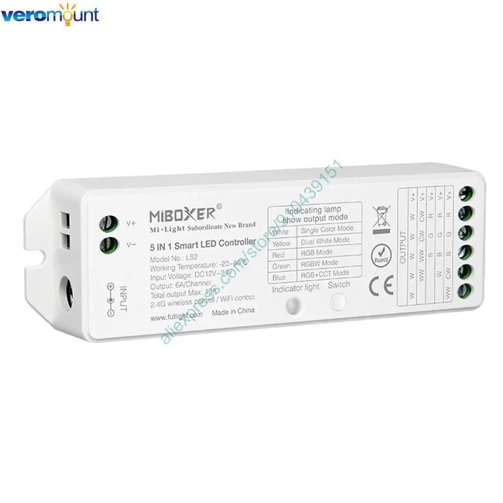 ATA Boxer LS2 LS2-WP 5 IN 1 Smart LED Bande Contrôleur 2.4G Télécommande pour Document Unique, CCT, RGB,RGBW,RGB + CCT LED Bande Lumineuse