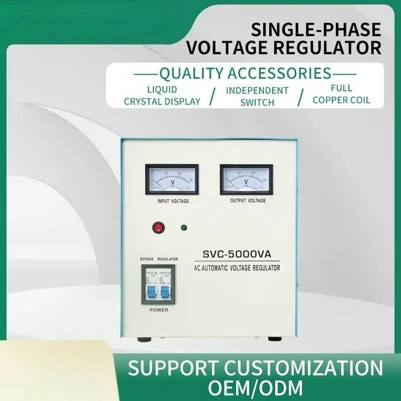 

Factory Direct Sale 220V Pointer Single Phase 5000VA Automatic Voltage Stabilizer