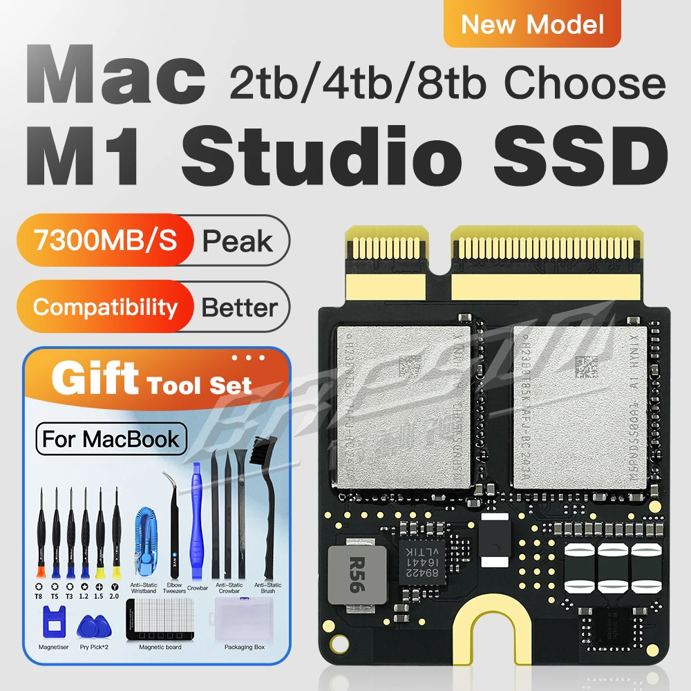 Mac Studio M1/M2/M3/M4 SSD拡張用 2TB/4TB/8TB 純正PCB回路基板 容量