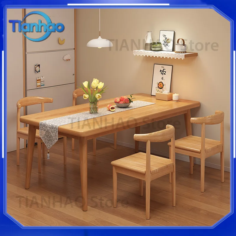 Small Dining Table Set for Small Apartments and Rental Homes with Rustic Wooden Style for Living Room and Dining Area