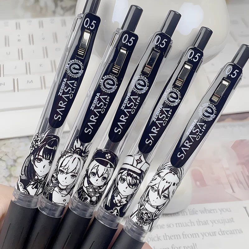 

Anime Genshin Impact Hu Tao Beelzebul Raiden Shogun Yoimiya Klee Yae Miko Cosplay Press The Exam 0.5mm Student Quick-dry Gel Pen