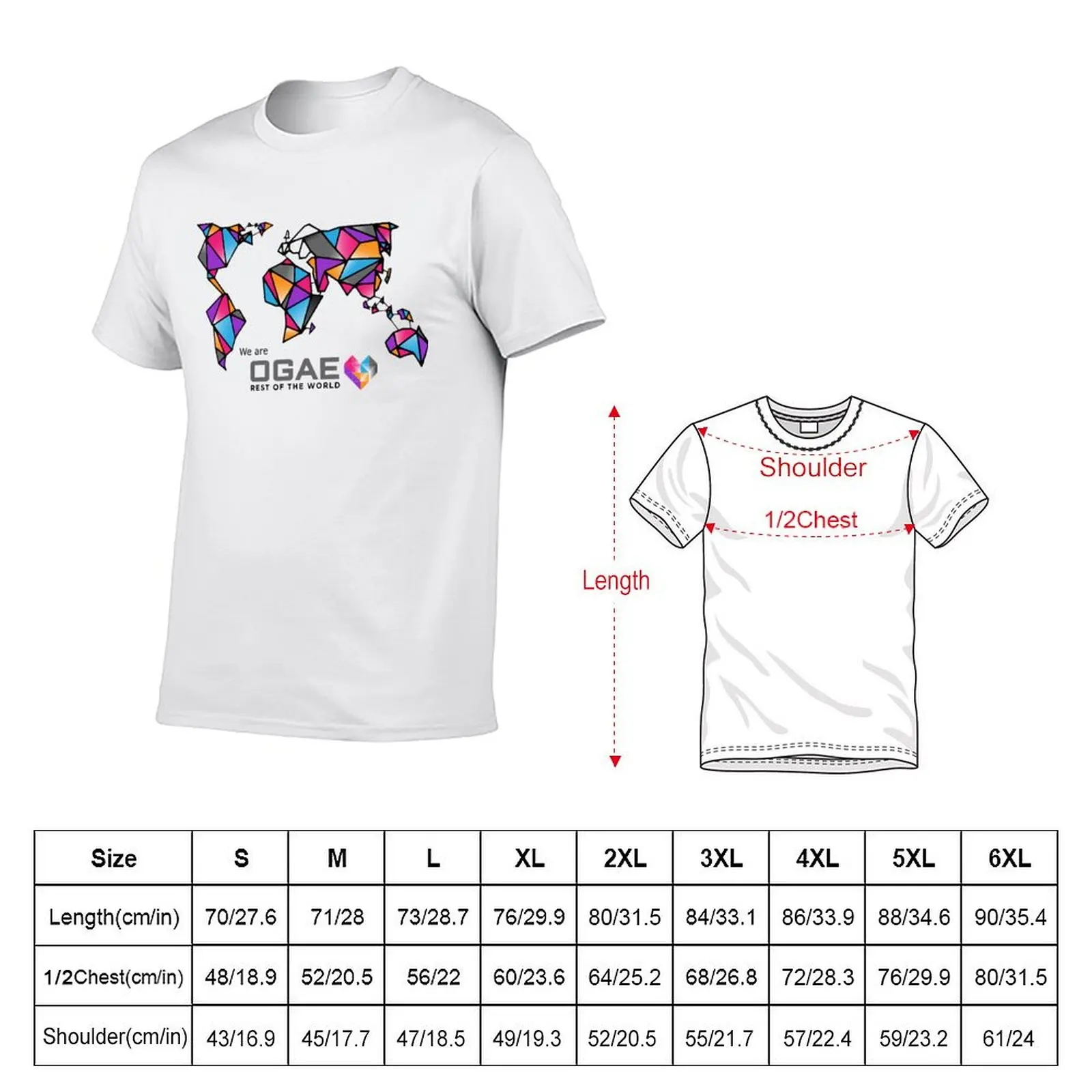 We are OGAE Rest of the World T-Shirt Casual Fashion Print Tee Top