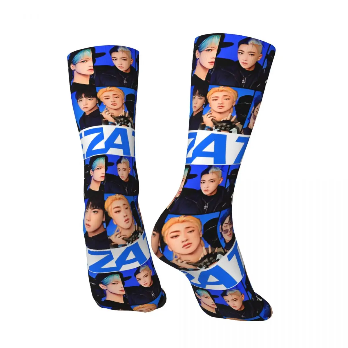 Vintage Ateez The World Movement Group Men's compression Socks Unisex ATEEZ Street Style Seamless Printed Novelty Crew Sock