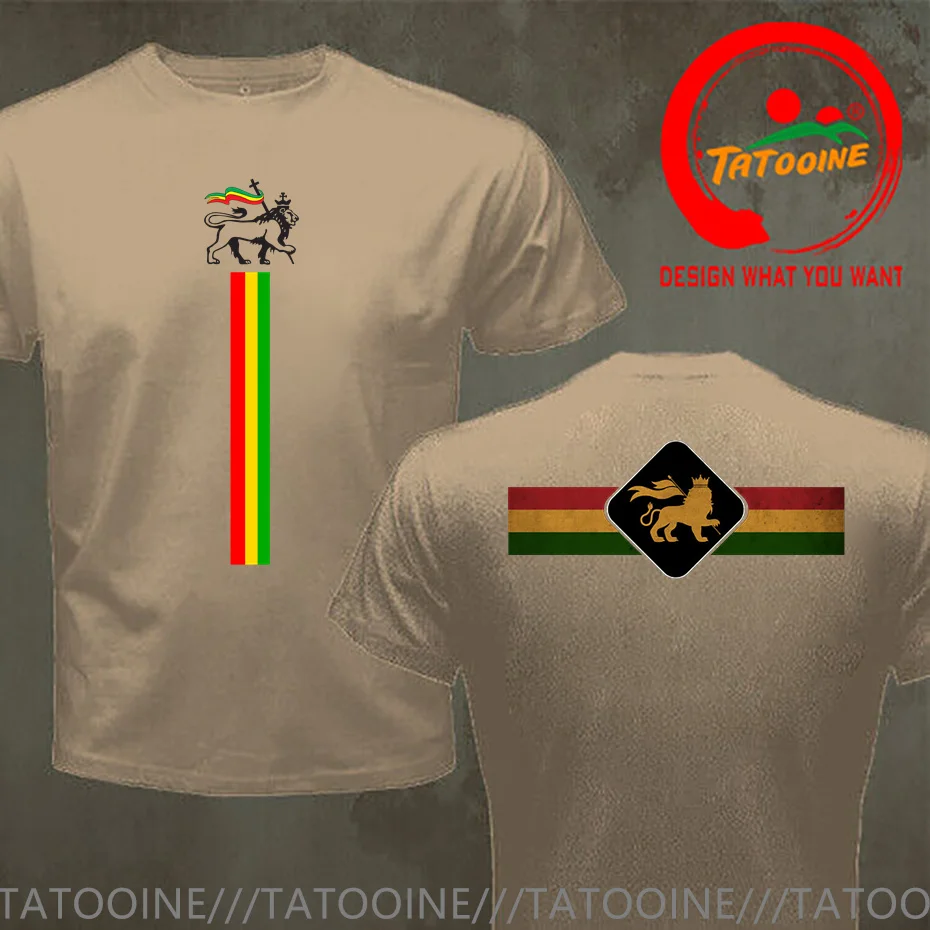 Hip Hop Lion Of Judah T Shirt Men Fantastic Bob Marley Reggae Music Rastafari Rasta T-Shirt Ethiopia Zion Lion King Tee Clothing