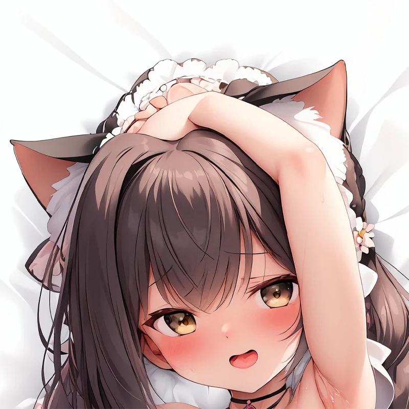 

Dakimakura Anime Pillow Case Neko Maid Double-sided Print Of Life-size Body Pillowcase Gifts