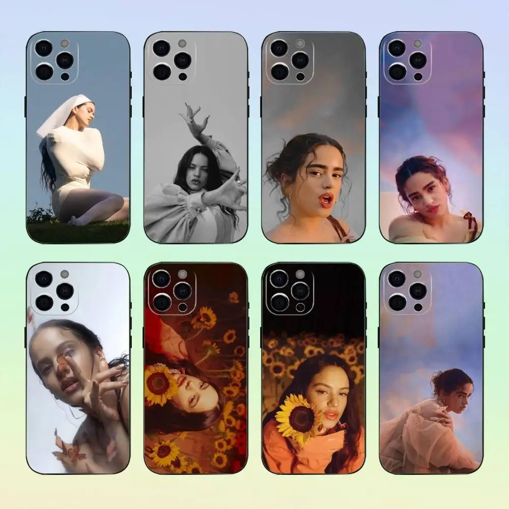 

S-Spanish Singer R-Rosalia Phone Case For iPhone 17, 16,15,14,13,12,11, Others Soft Silicone Black Cover